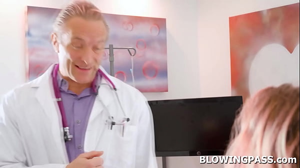 Teen babe deepthroating doctors big cock