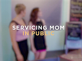 Servicing Stepmom In Public
